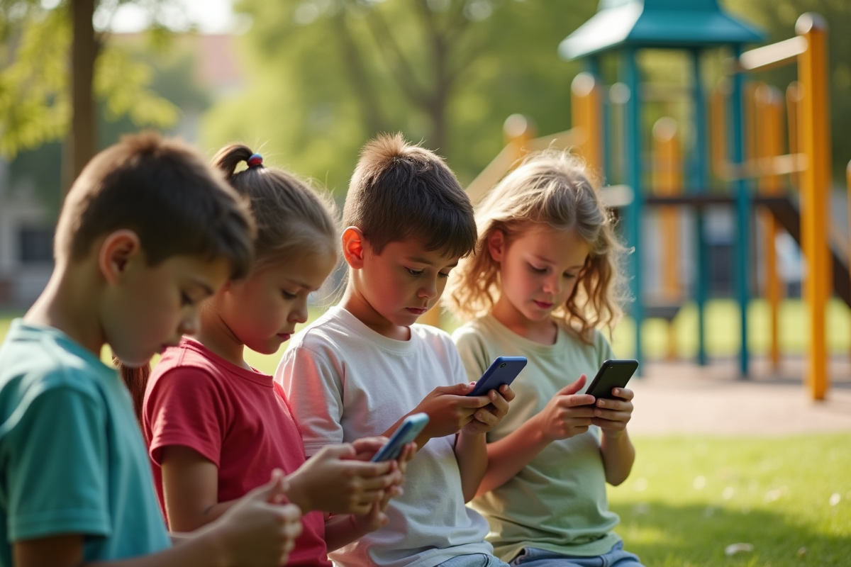 enfants  smartphone