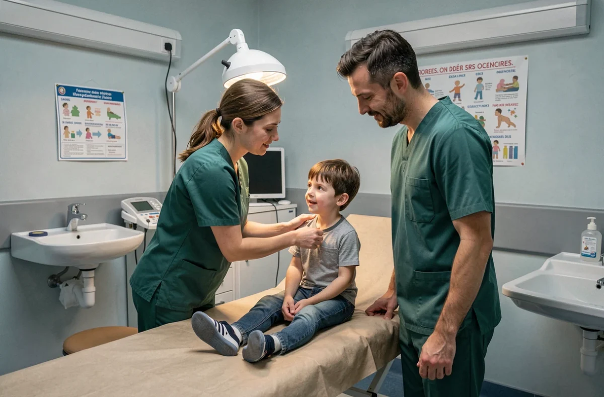 Consultation pédiatrique au service de pédiatrie du centre hospitalier d'Alès-Cévennes