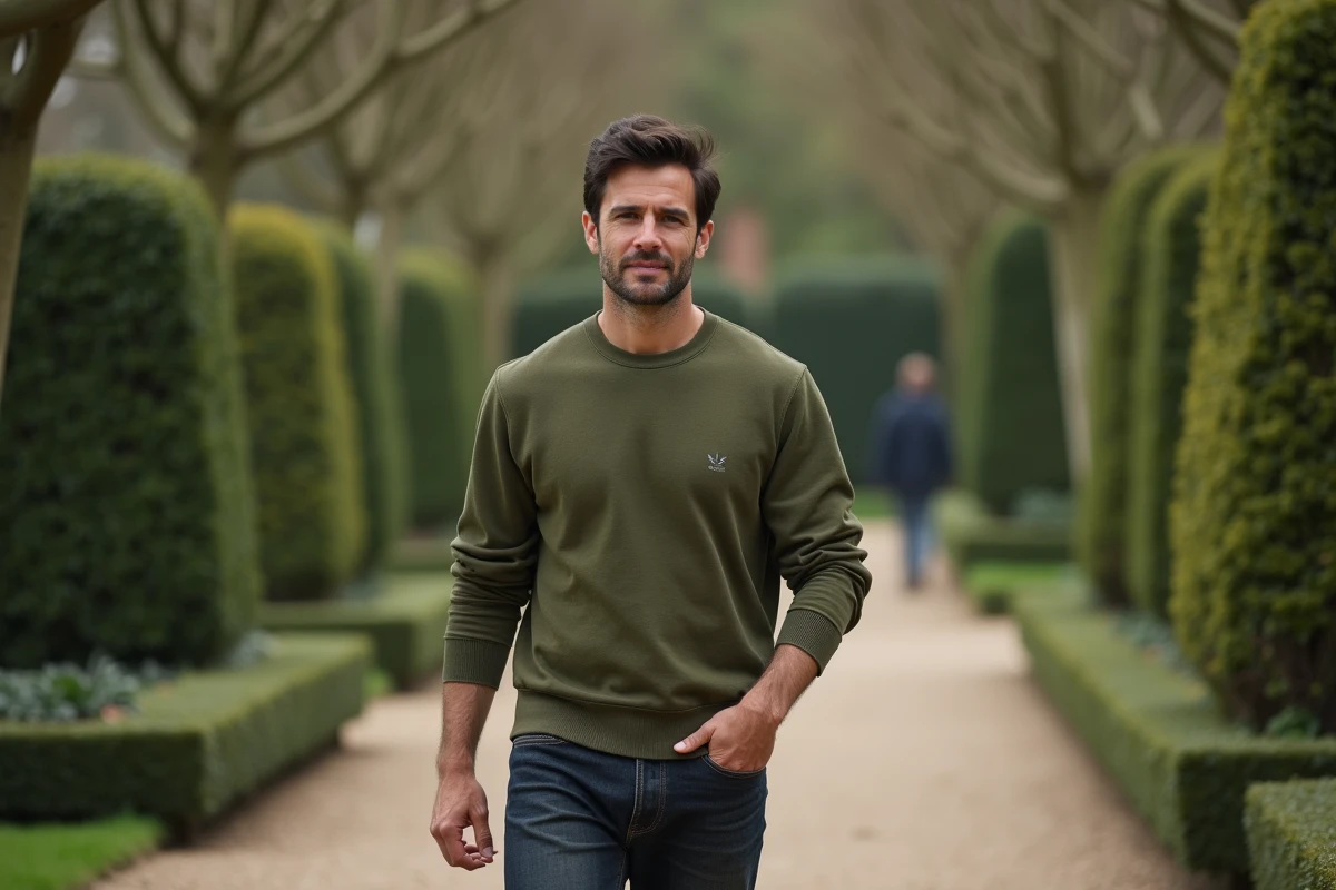 Yoann Usai en promenade dans un parc parisien, portrait lifestyle décontracté pour sa biographie